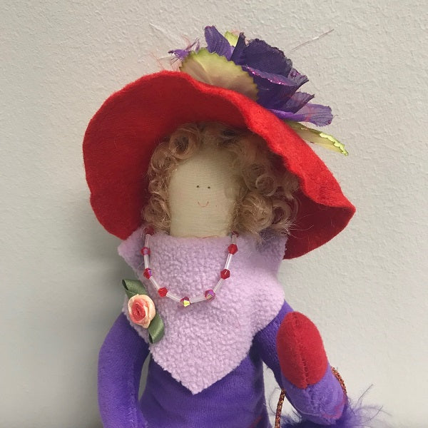 Red Hat Society Doll Delton Products Plush Red Hat Doll