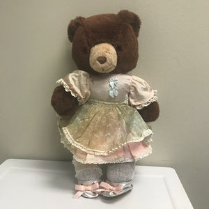 Robin Woods Plush Stuffed Bear Princess Brown Stuffed Animal 1988