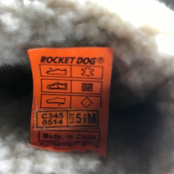 Rocketdog Brown Boots Lined Suede Fur Lined Boots Size 5.5 Medium