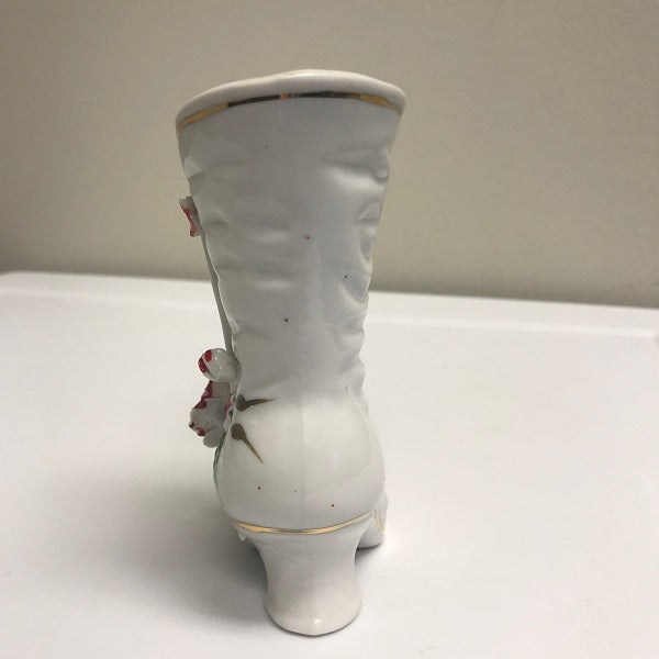 Royal Crown Porcelain Boot Vase Made In Taiwan