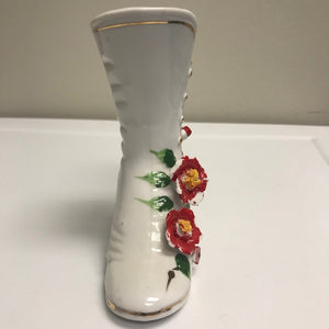 Royal Crown Porcelain Boot Vase Made In Taiwan