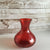 Ruby Red Crackle 5 Inch Flower Vase