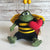 Russ Honeycomb Frog Shelf Sitter Plush Resin Frog Honey Bee With Heart