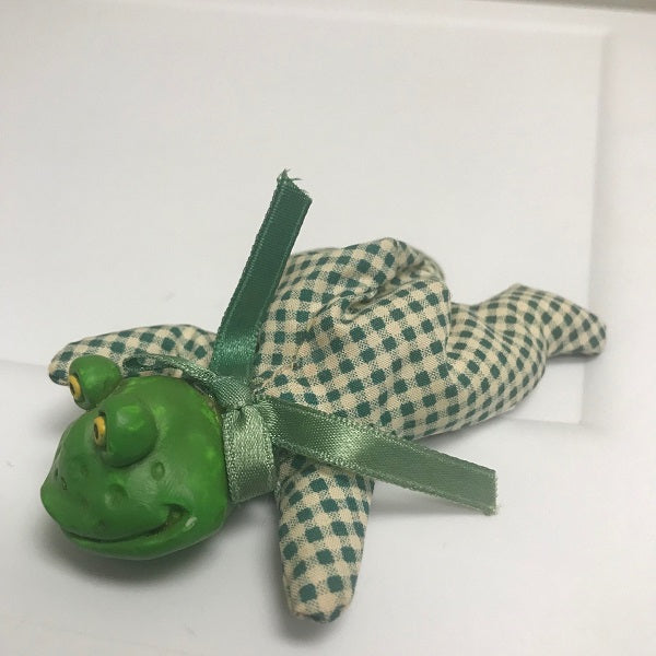Russ Miniature Frog Figurine Bean Bag Resin Frog