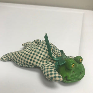Russ Miniature Frog Figurine Bean Bag Resin Frog