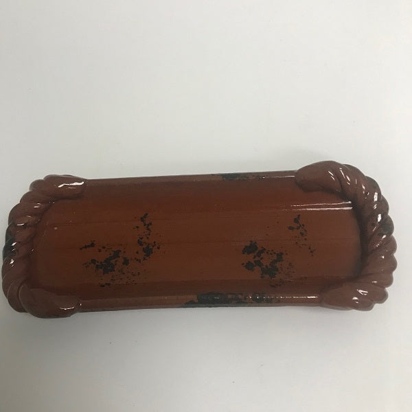 SJ Pottery Redware Serving Dish Bethel Missouri Chickenmash Farm