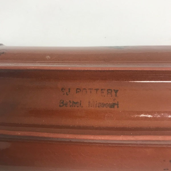 SJ Pottery Redware Serving Dish Bethel Missouri