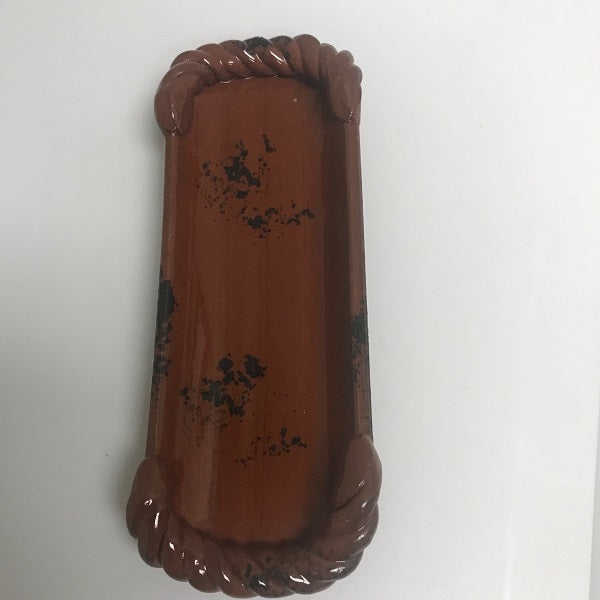 SJ Pottery Redware Serving Dish Bethel Missouri