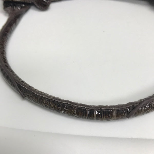 Sag Harbor Women’s Faux Brown Leather Reptile Shoulder Bag