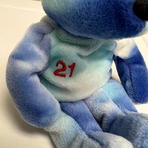 Sammy Sosa no21 Tie Dye Blue 1999 Salvino's Bamm Bammers Beanie Bear
