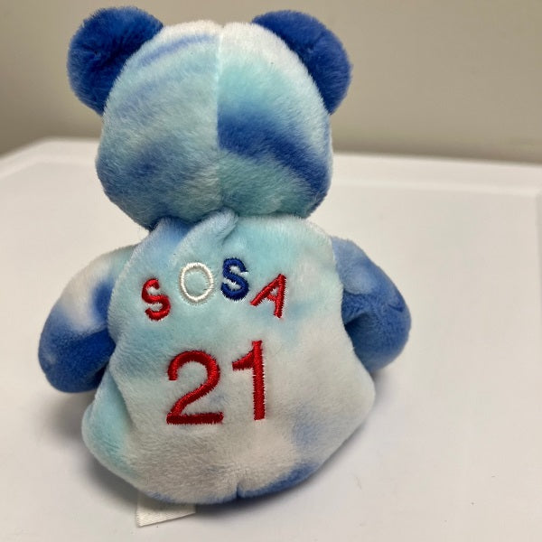 Sammy Sosa no21 Tie Dye Blue 1999 Salvino's Bamm Bammers Beanie Bear