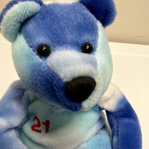 Sammy Sosa no21 Tie Dye Blue 1999 Salvino's Bamm Bammers Beanie Bear