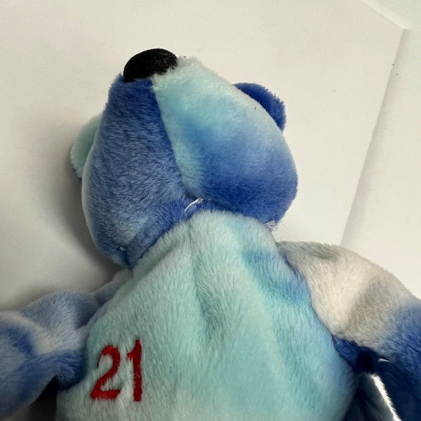 Sammy Sosa no21 Tie Dye Blue 1999 Salvino's Bamm Bammers Beanie Bear