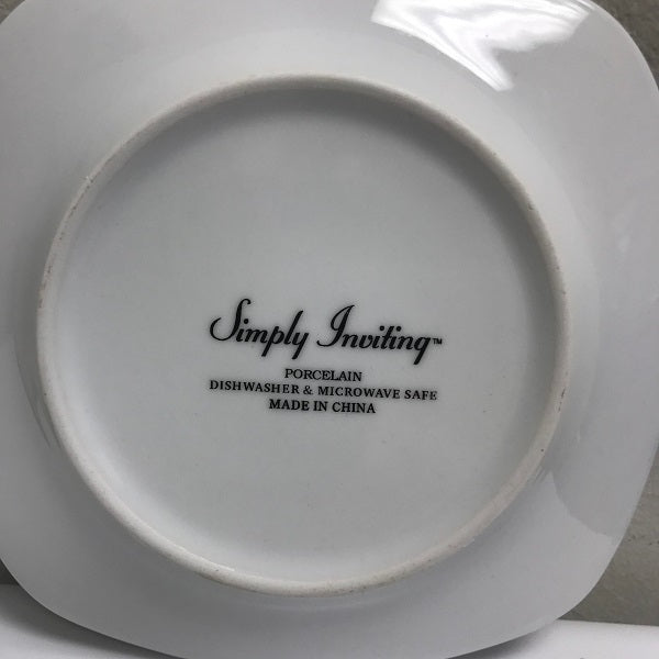 Simply Inviting Porcelain White Saucers Set of 4