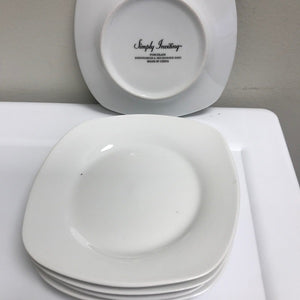 Simply Inviting Porcelain White Saucers Set of 4