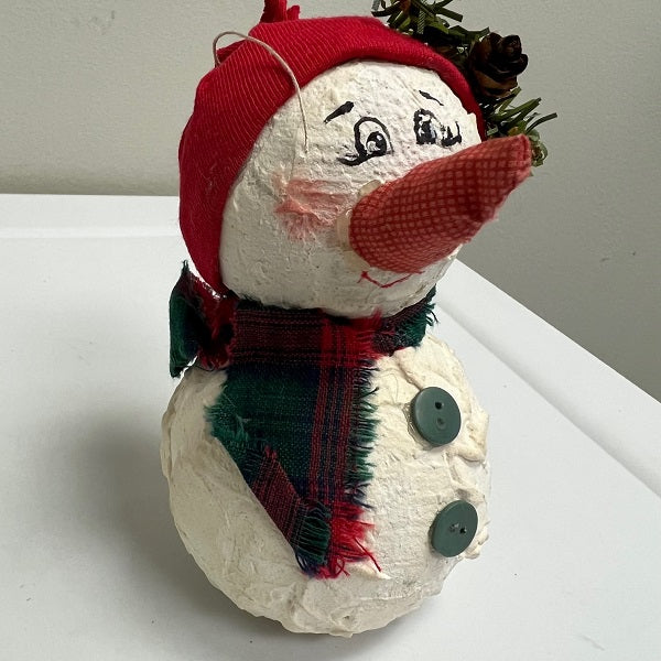 Snowman Decoration Styrofoam 5in Snowman Tabletop Ornament