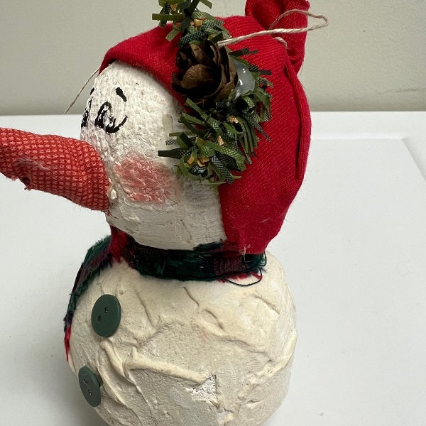 Snowman Decoration Styrofoam 5in Snowman Tabletop Ornament