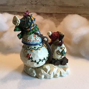 Snowman Family Christmas Decoration Figurine