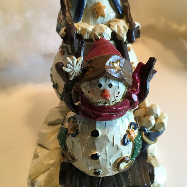 Snowman Family Christmas Decoration Figurine