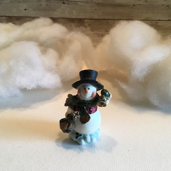 Snowman Figurine Ringing Bell – Christmas Snowman Decoration (4 Inch)