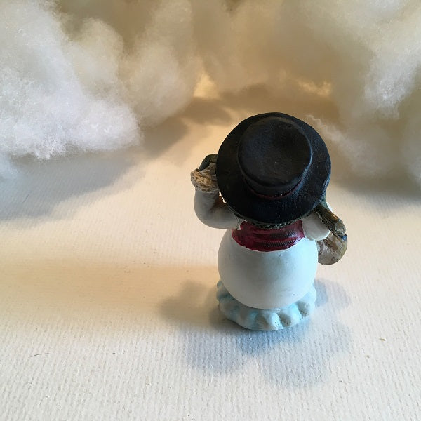 Snowman Figurine Ringing Bell – Christmas Snowman Decoration (4 Inch)