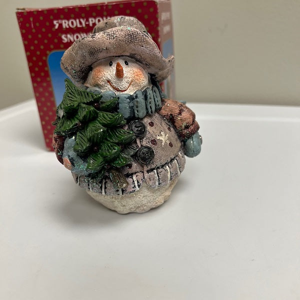 Snowman Tabletop Decoration 5in Roly-Poly Snowman Pan-Orama Gifts