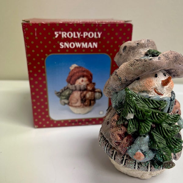 Snowman Tabletop Decoration 5in Roly-Poly Snowman Pan-Orama Gifts
