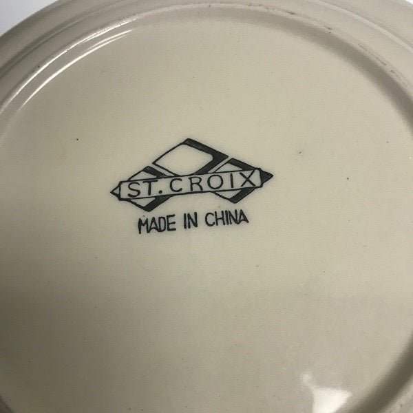 St. Croix Dinner Plate with Blue Band Set of Two 10.5in Plate