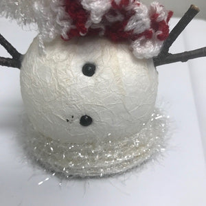 Styrofoam Snowman Christmas Decoration 4" Snowman