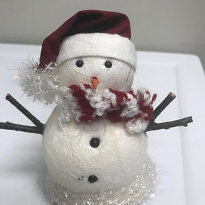 Styrofoam Snowman Christmas Decoration 4" Snowman