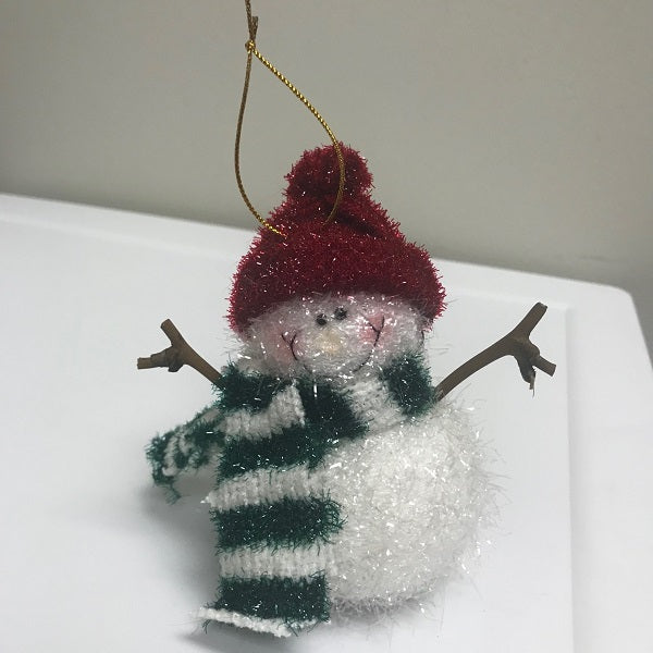 Snowman Christmas Ornament with Hat & Scarf – 5 Inch