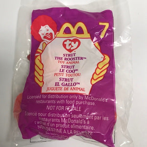 TY Beanie Babies McDonalds Happy Meal Toy Strut The Rooster 1999