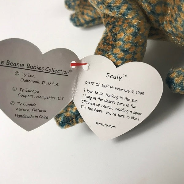 TY Beanie Baby Scaly the Lizard 1999 hang tag