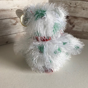 TY Punkies Collection Lil Santa Claws Bear White Green Red Stuffed Bear