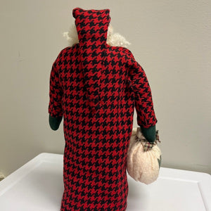 Tabletop Fabric Santa Claus Figurine Christmas Decoration 14in