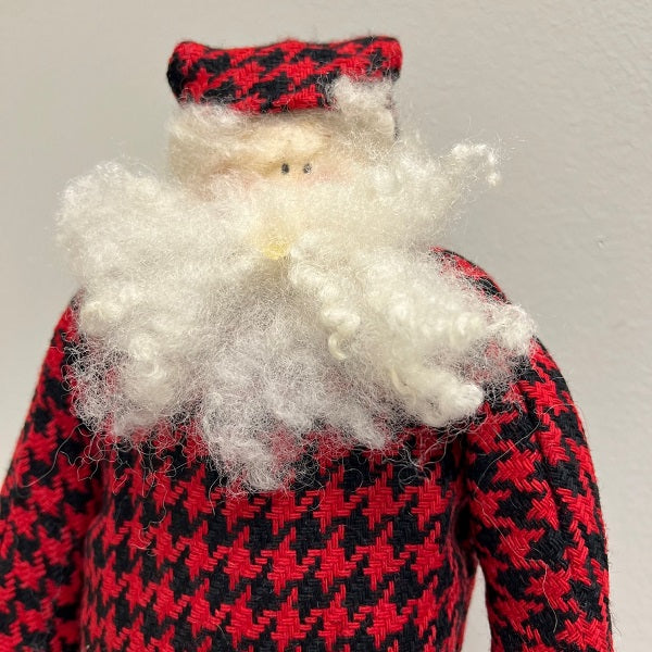 Tabletop Fabric Santa Claus Figurine Christmas Decoration 14in
