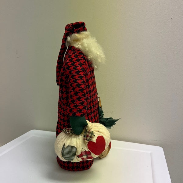 Tabletop Fabric Santa Claus Figurine Christmas Decoration 14in