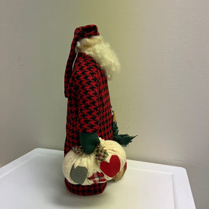 Tabletop Fabric Santa Claus Figurine Christmas Decoration 14in