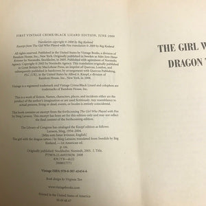 The Girl with the Dragon Tattoo Paperback Book by Stieg Larsson 2008