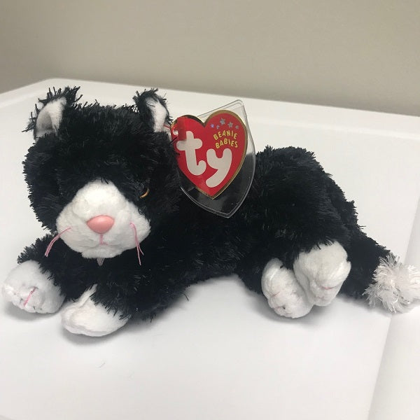 Ty Beanie Babies Booties The Cat Black And White Plush Cat 2002