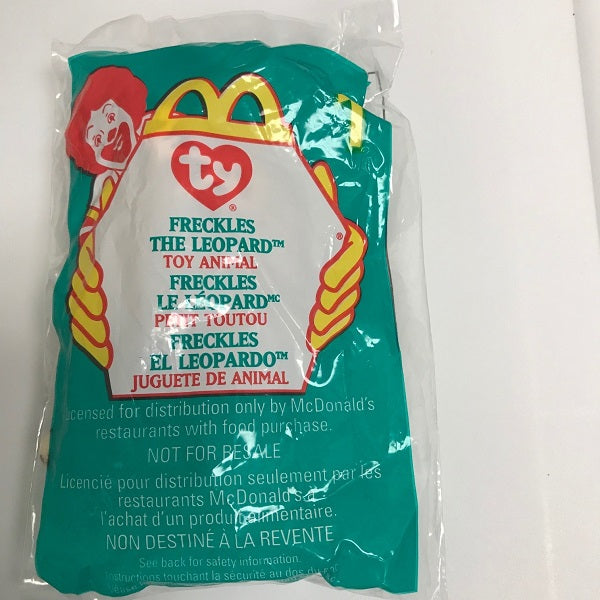 TY Beanie Babies McDonald’s Happy Meal Toy – 1999 #1 Freckles the Leopard (Sealed)