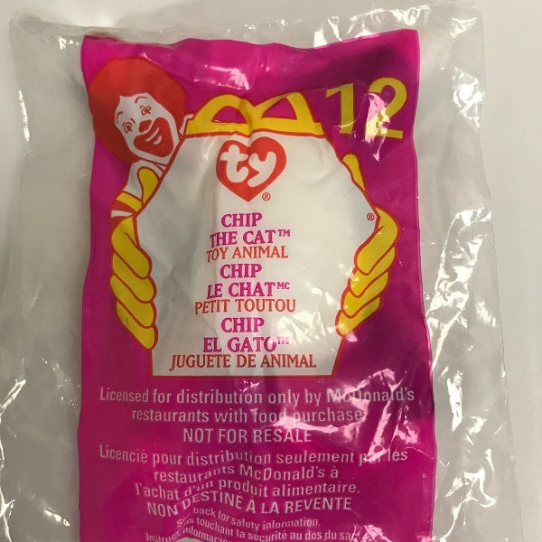 Ty Beanie Babies McDonalds Happy Meal Toy Chip the Cat 1999