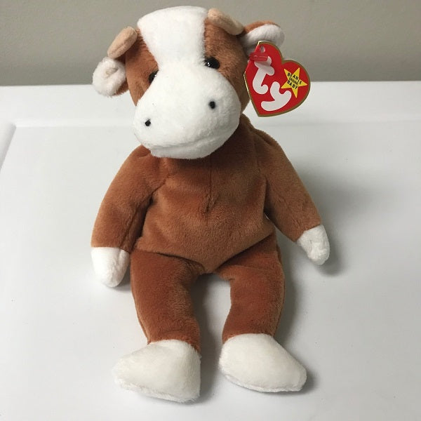 Ty Beanie Baby Bessie Cow 1995 Style 4009 Plush Retired