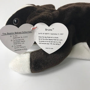 Ty Beanie Baby Bruno the Dog 1997 Chickenmash Farm