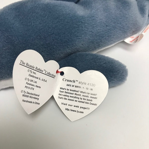 Ty Beanie Baby Crunch the Shark 1996 Style 4130