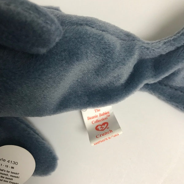 Ty Beanie Baby Crunch the Shark 1996 Style 4130 Chickenmash Farm