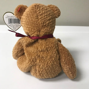 Ty Beanie Baby Curly the Bear 1996 back view