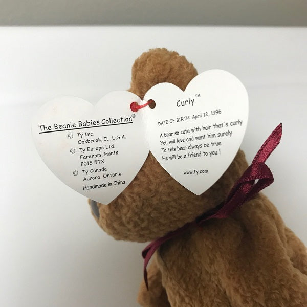 Curly hotsell beanie baby