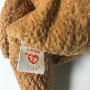 Ty Beanie Baby Curly the Bear 1996 Chickenmash Farm