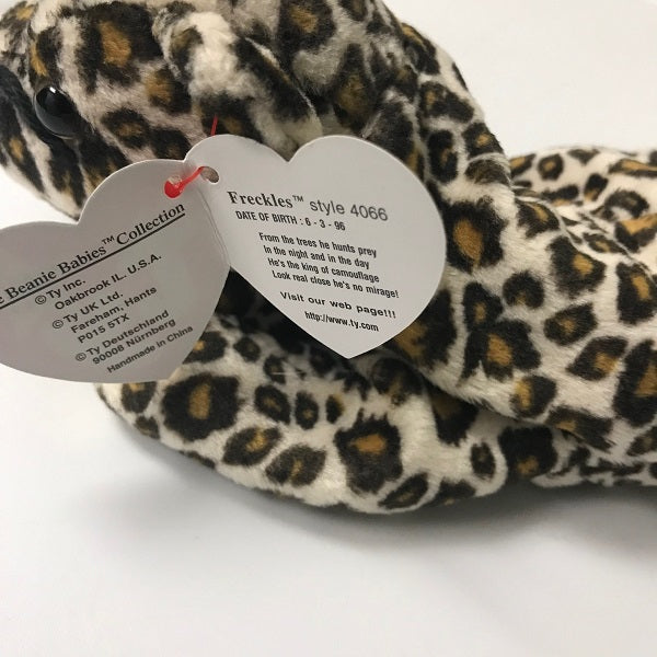 Ty Beanie Baby Freckles Leopard 1996 Style 4066 Plush Retired